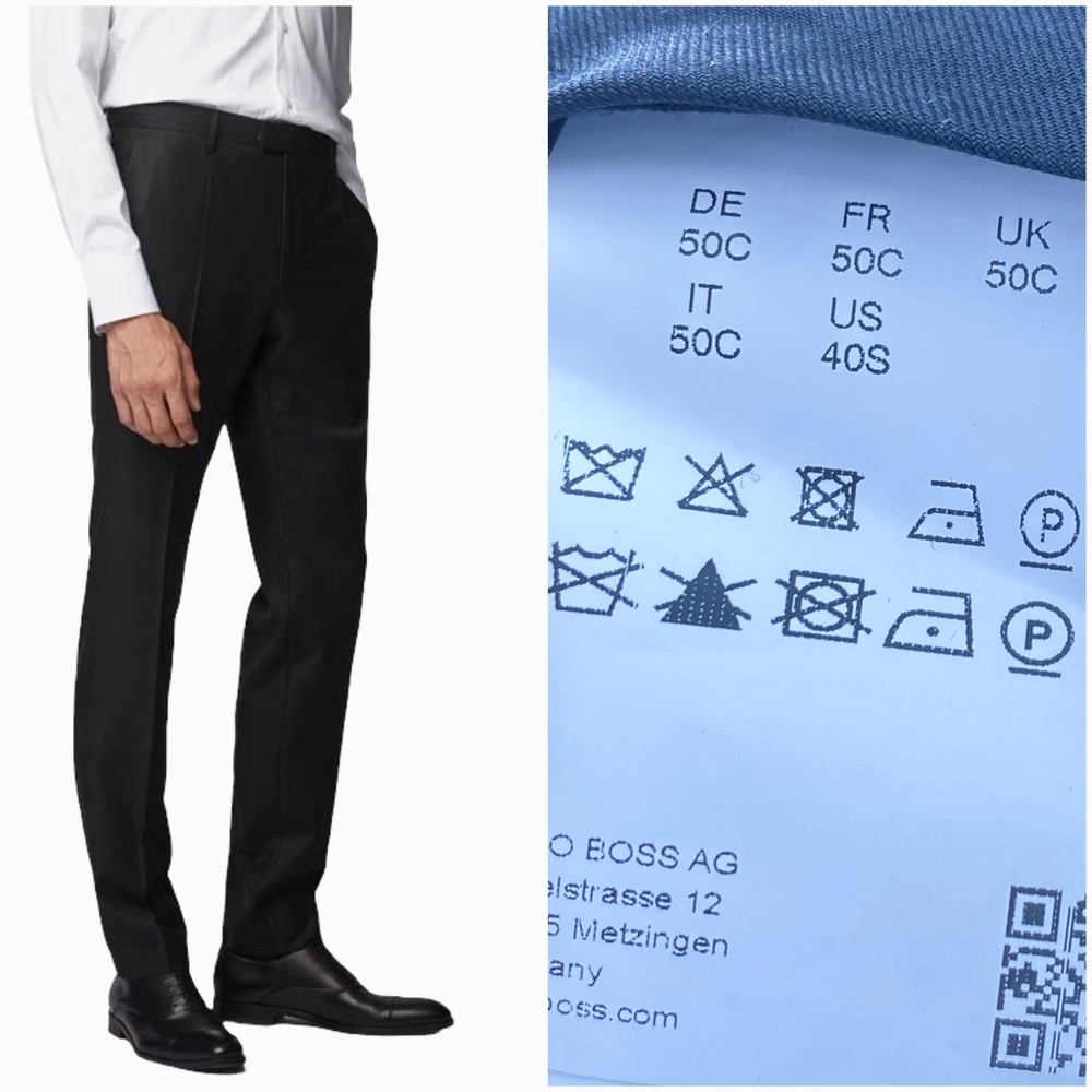 Hugo Boss Black Suit Pants Size 40 New With Tags